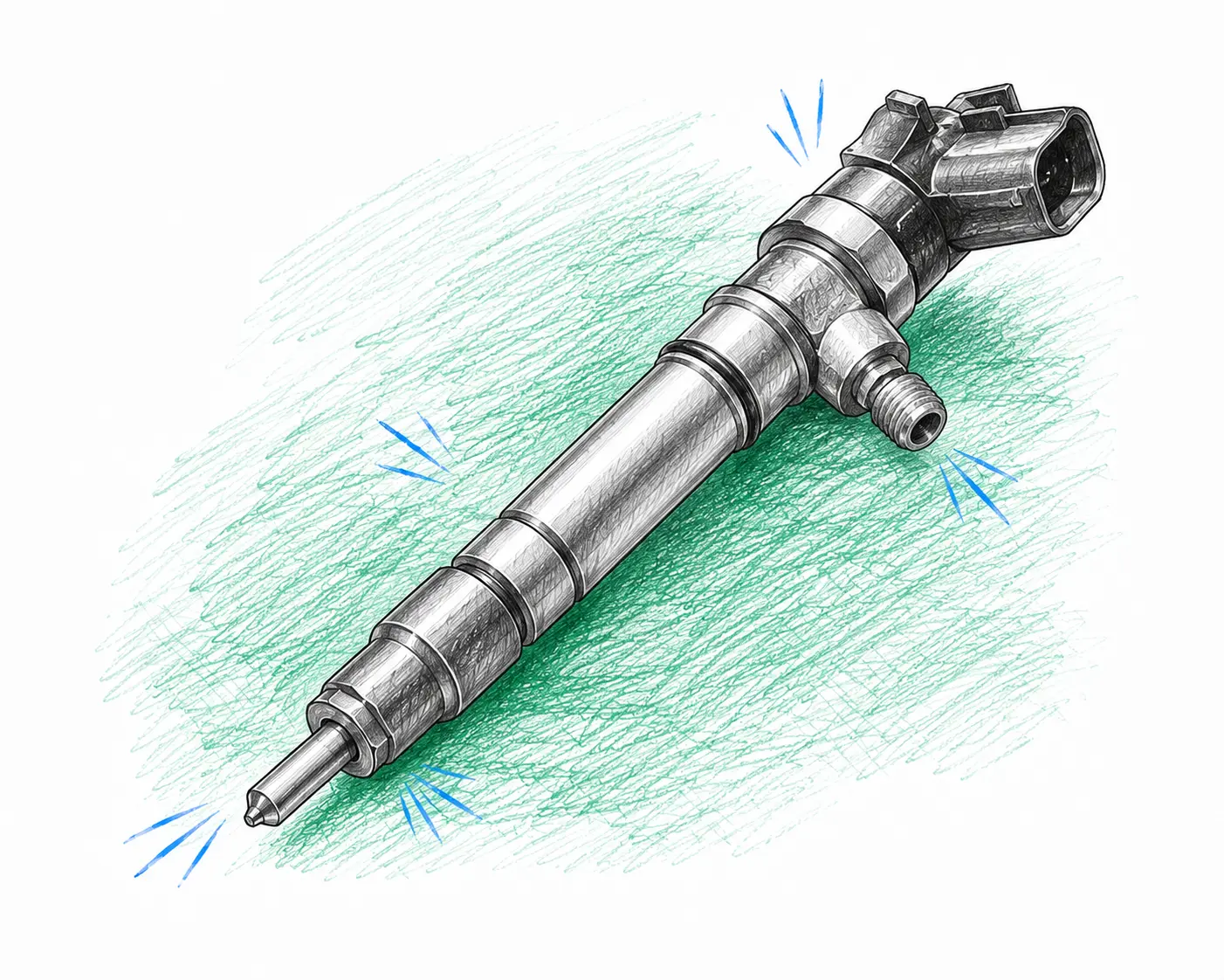 Illustration technique d’un injecteur 1.5 DCI