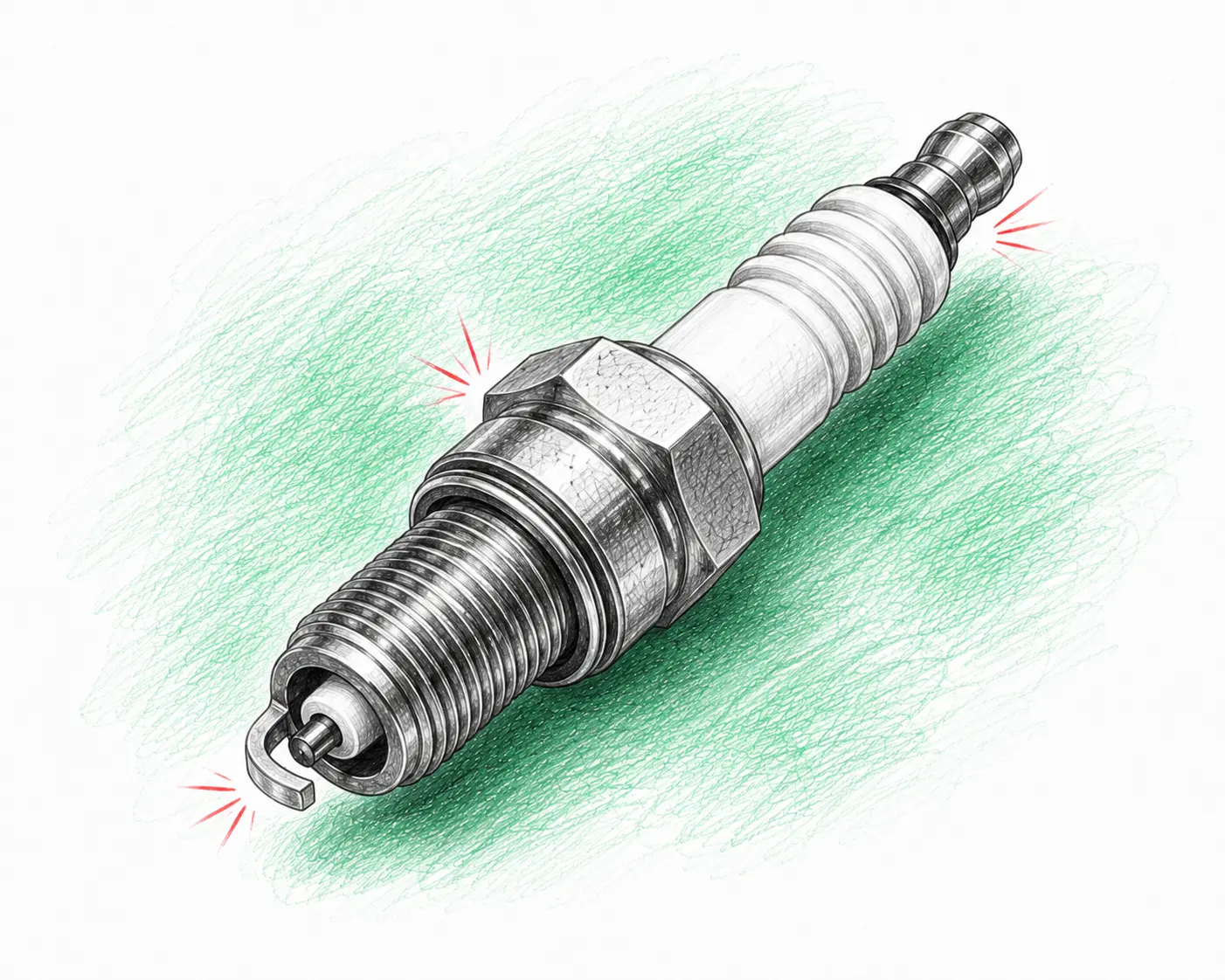 Illustration technique d’une bobine et d’un injecteur concernés par le code défaut P0301