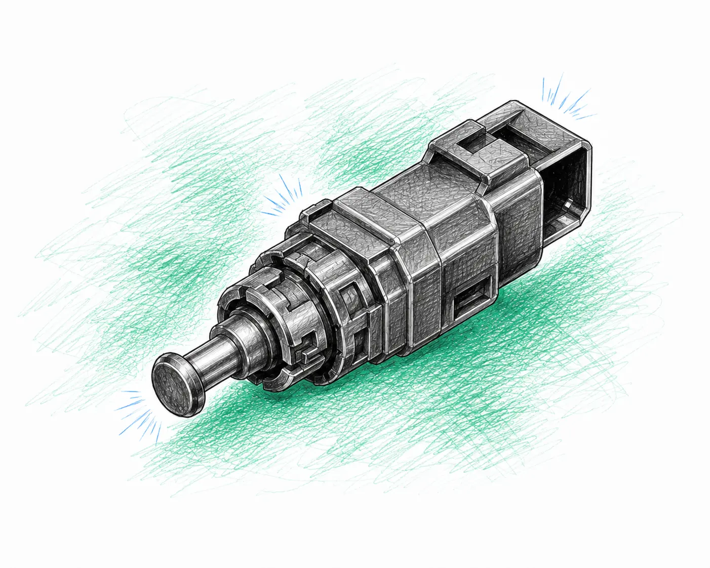 Illustration technique d’un contacteur de frein Dacia Sandero II 0.9 TCe